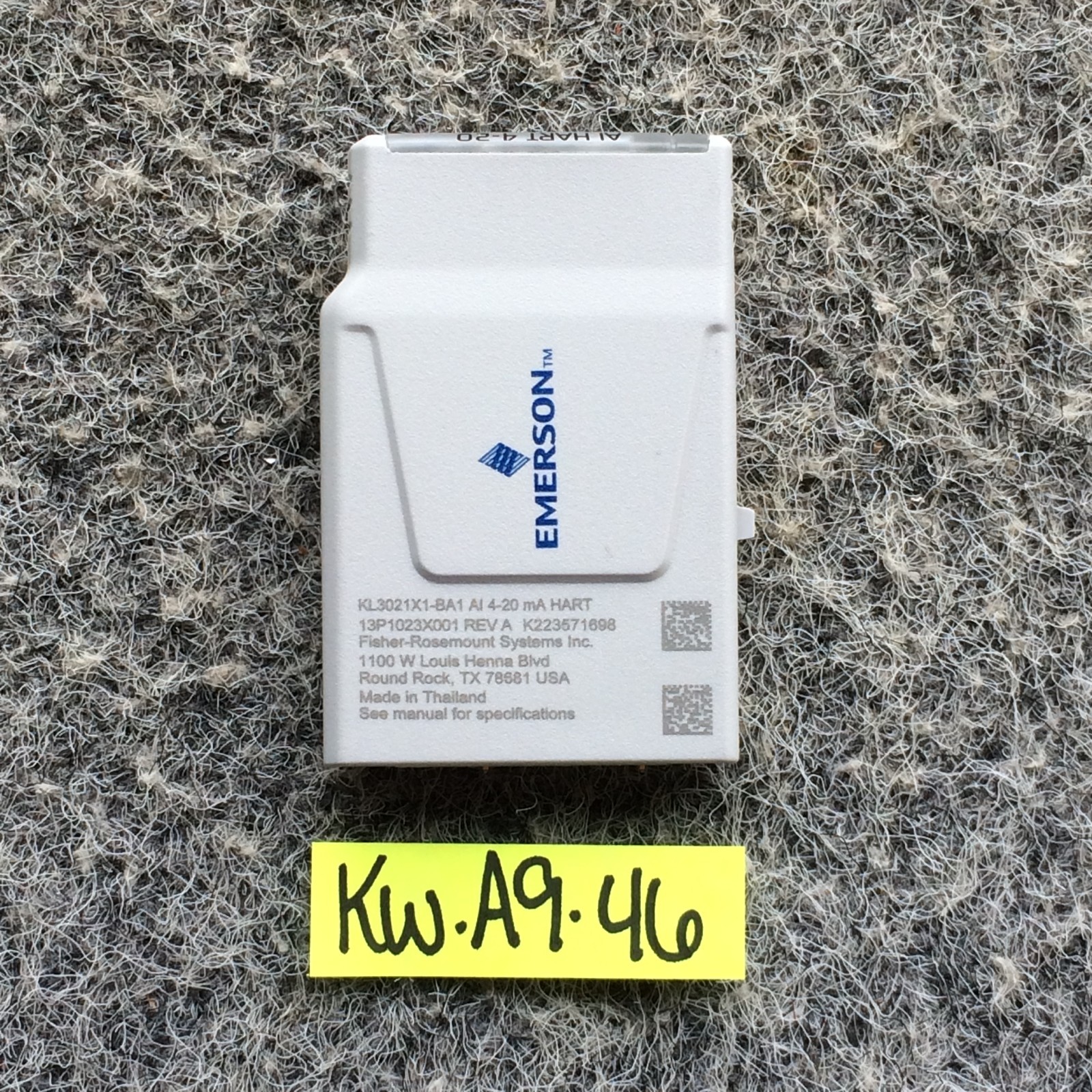 EMERSON DELTAV KL3021X1-BA1 AI 4-20 MA HART CHARMS KL3021X1BA1 SE4303T01