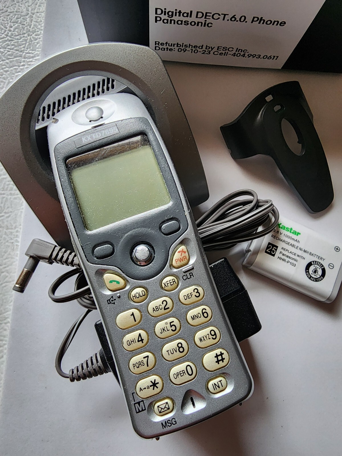 PANASONIC KX-TD7695. DECT6.0 REFURBISHED/ 6 MONTH WARRANTY NO COST. LOOKS NEW.