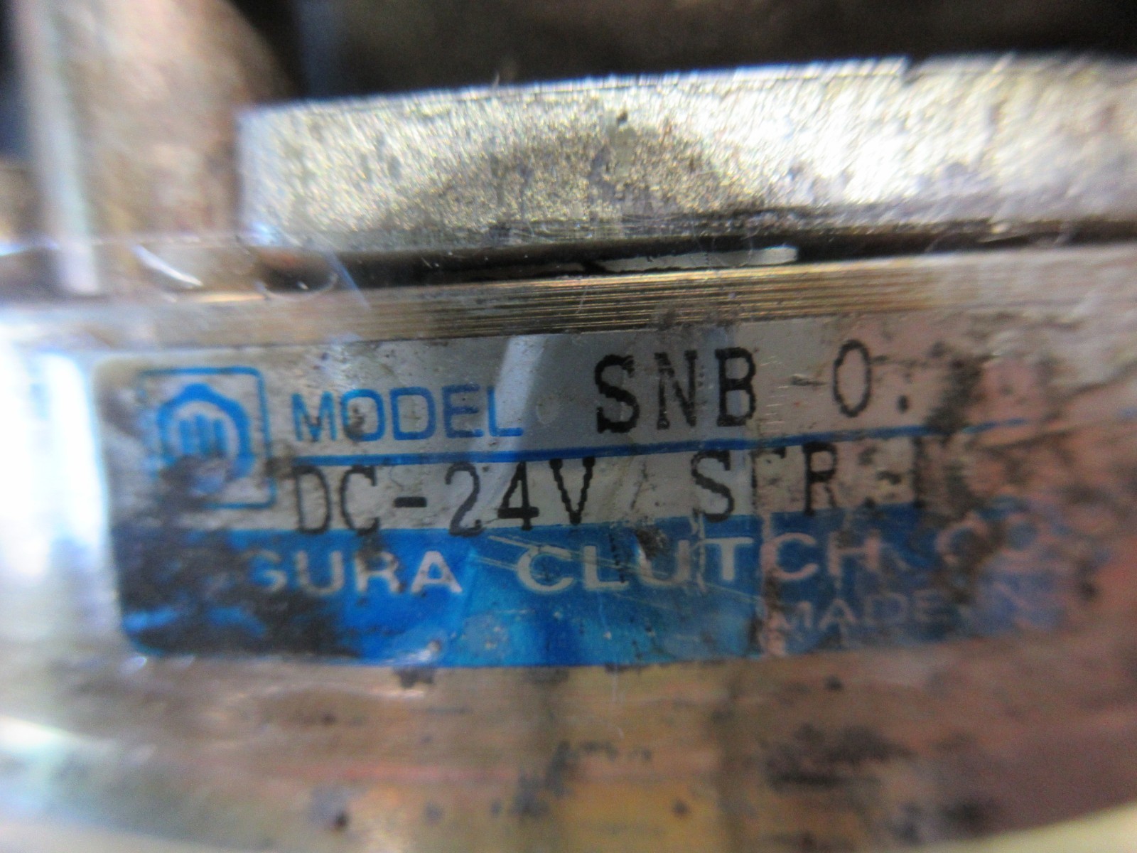 OGURA BRAKE CLUTCH MODEL SNB-0. ? DC-24V 4.5″ MIGHTY COMET VMC-500 CNC VERTICAL