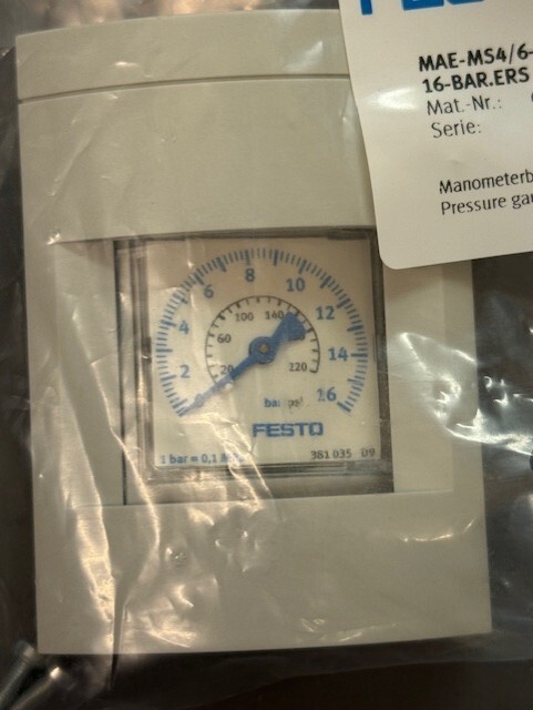 Festo MAE-MS4/6-16-BAR.ERS 673589 Pressure Gauge Kit