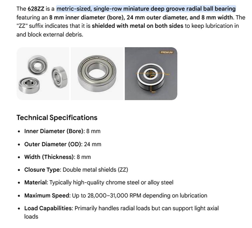 11 NEW UNBRANDED 628ZZ DOUBLE SHIELDED BALL BEARINGS NNB ***MAKE OFFER***