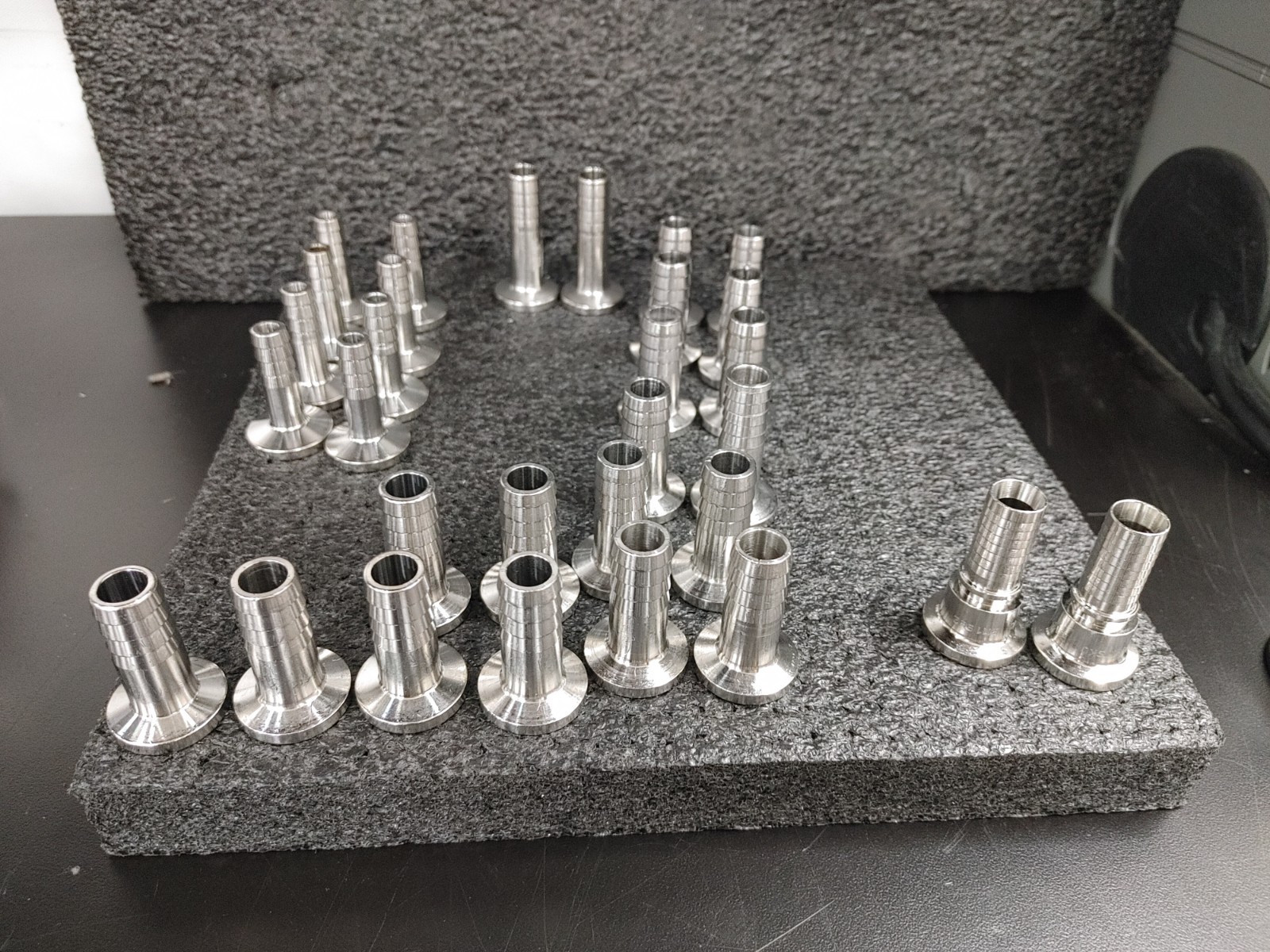 Assorted Lot of 30 Hose Barb Adapter Flange Vacuum Fittings