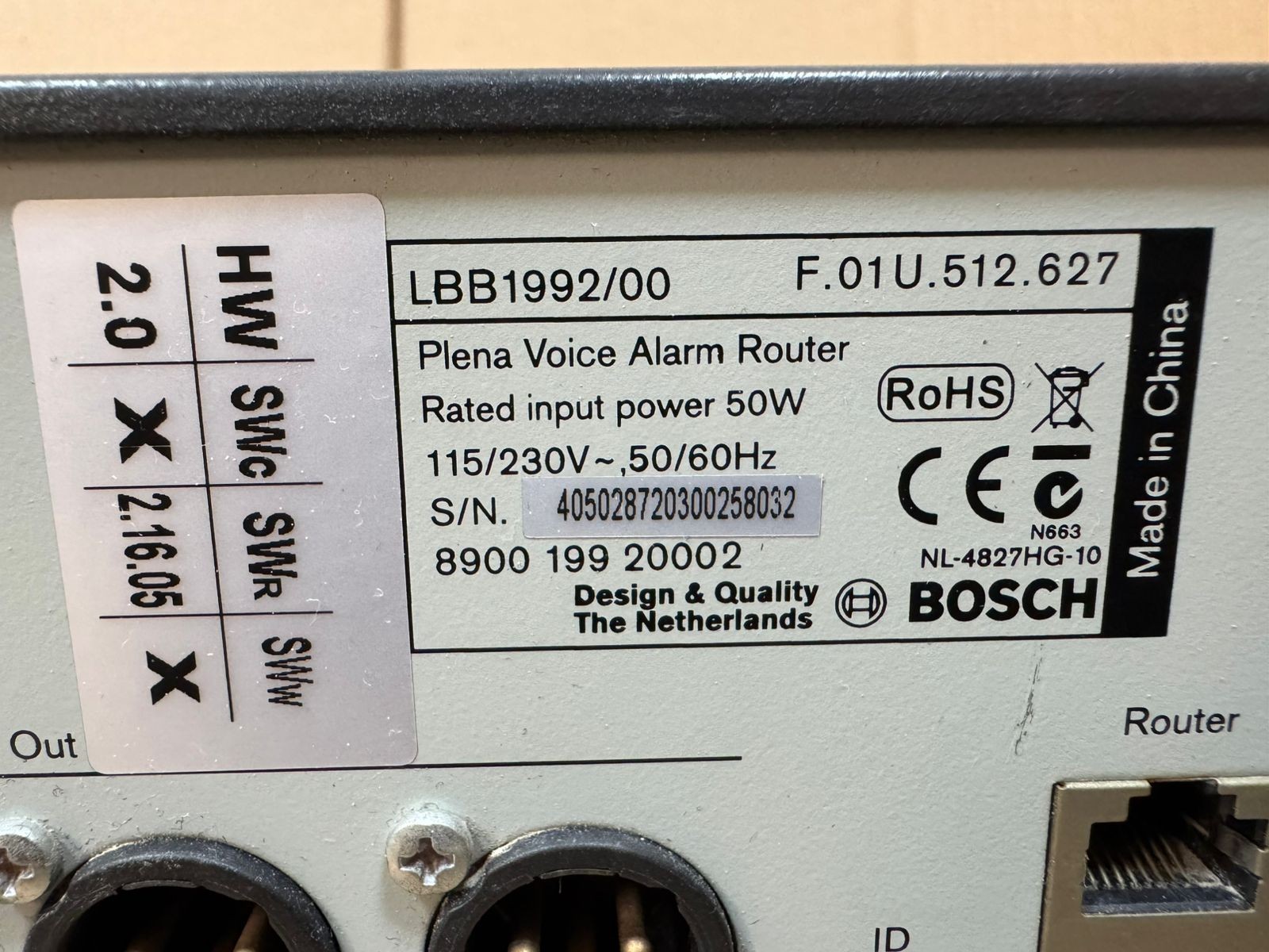Bosch / Plena Voice Alarm Router / LBB1992/00