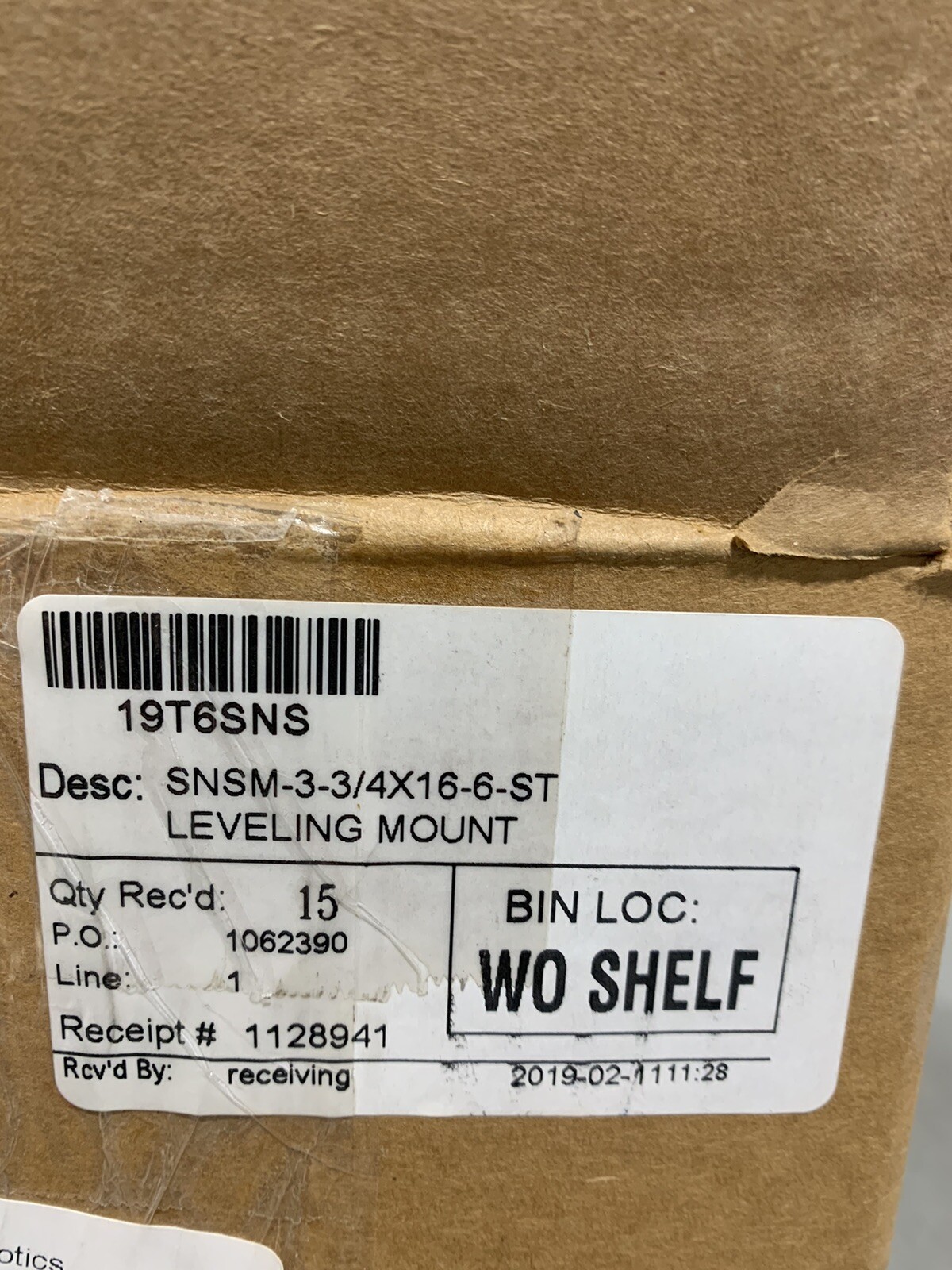 Winco SNSM SnapLock Leveling Mount 19T6SNS / SNSM-3-3/4×16-6-ST 3″ Base 6″ Stud