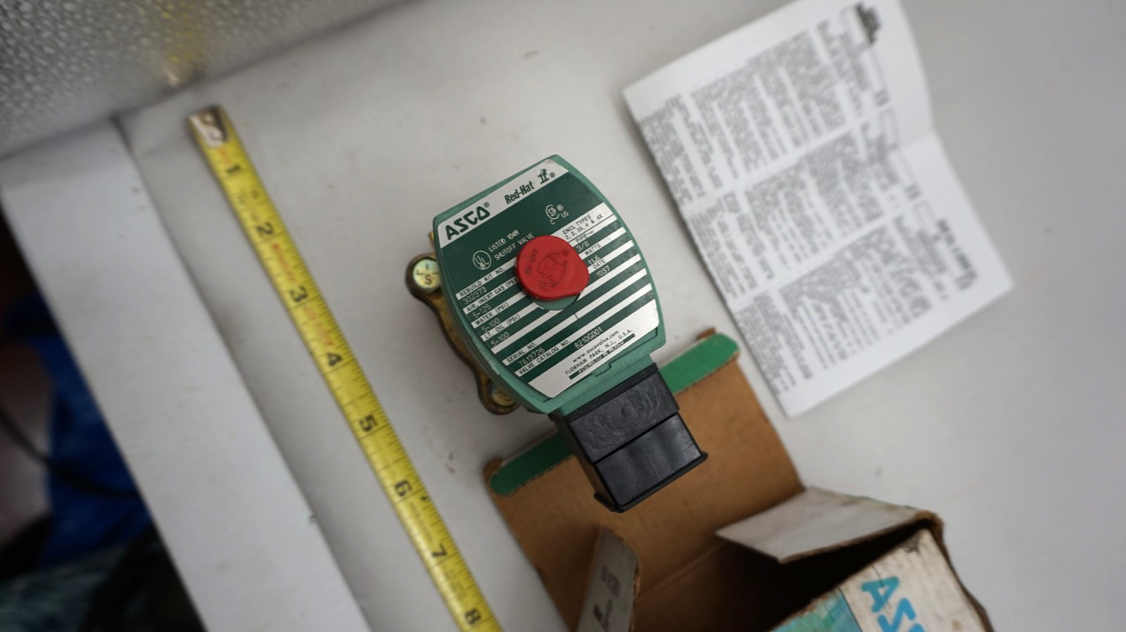 ASCO RED HAT 3/8″ 24VDC SOLENOID VALVE SC8210G001 NOS free ship USA