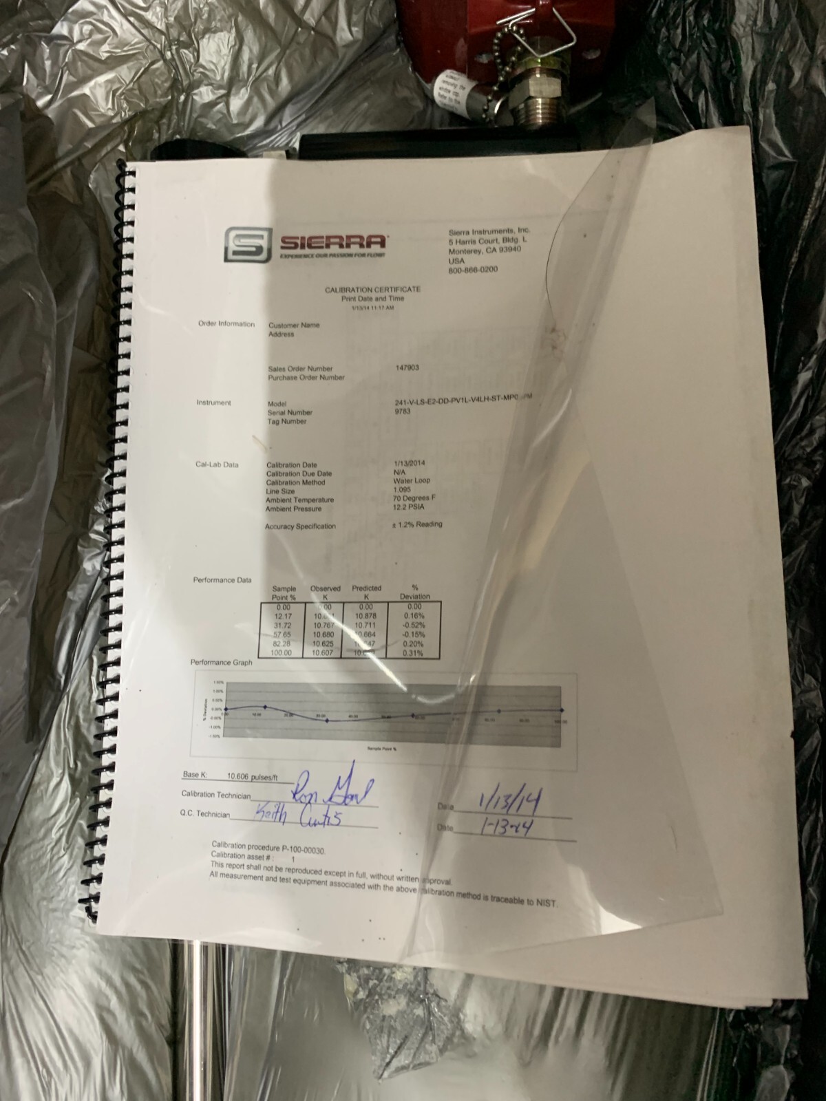Sierra Vortex Volumetric And Mass Flow Meter 240-241 Series