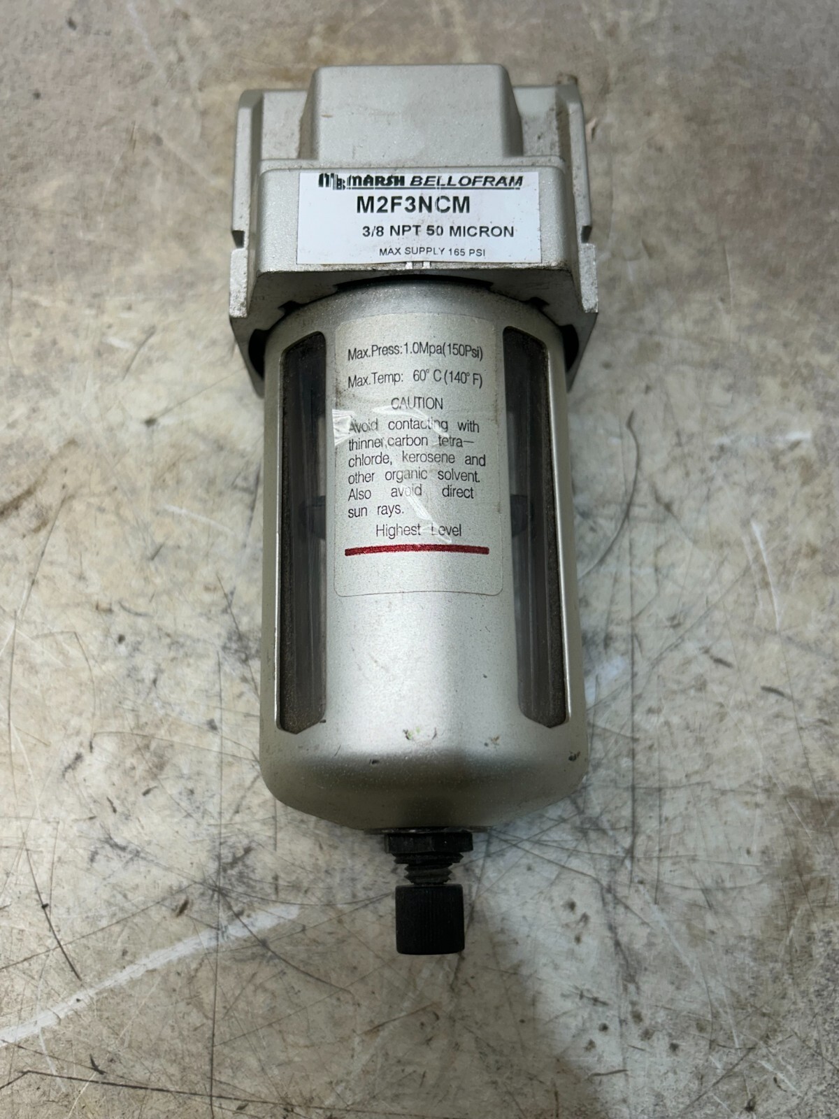 NEW NO BOX BELLOFRAM FILTER M2F3NCM 3/8 NPT 50 MICRON