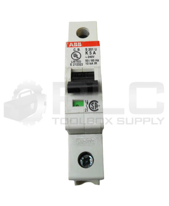 LOT OF 5 ABB S201U K5A CIRCUIT BREAKER 240V 5A 50/60HZ