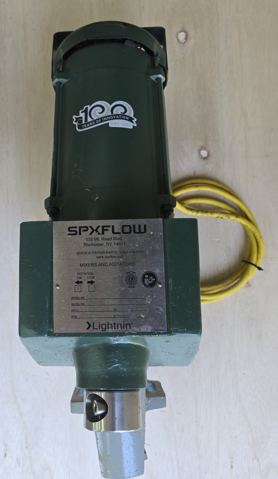SPX FLOW Lightnin XJ30 Mixer CW Rotation 230/460V MFD 2023
