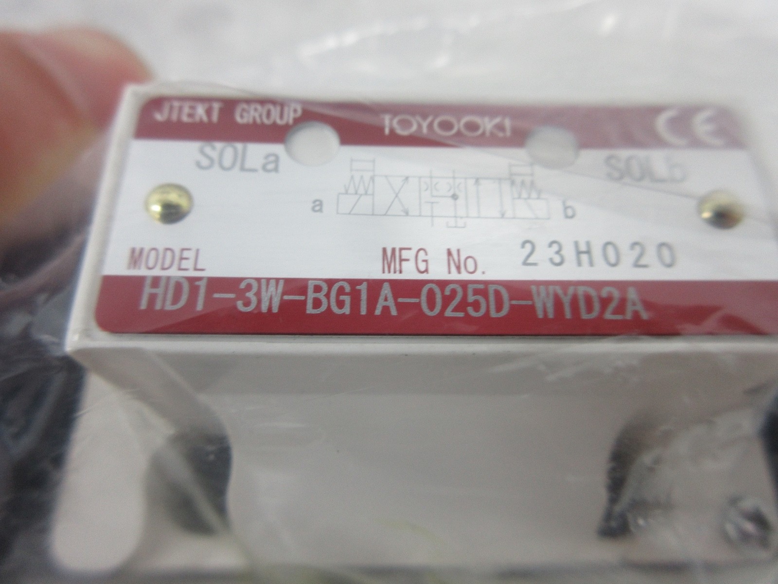 TOYO-OKI HD1-3W-BG1A-025D-WYD2A SOLENOID VALVE, Y0130