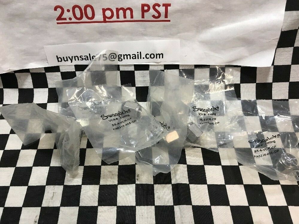 LOT OF 7, SWAGELOK VCR CAP 1/4″, SS-4-CP, SSVCRCP, BOX A #130N2