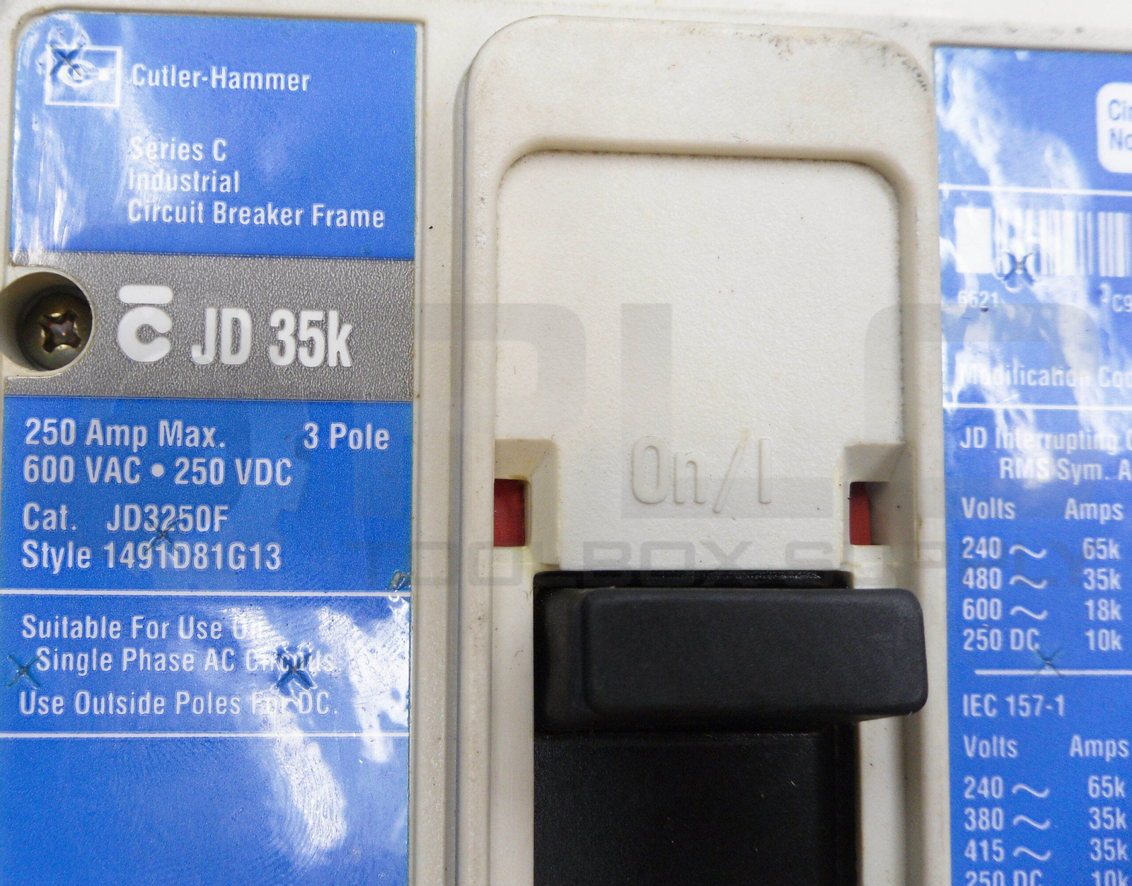 WESTINGHOUSE JD3250F /C CIRCUIT BREAKER W/ JT3200T MAGNETIC TRIP UNIT 40A