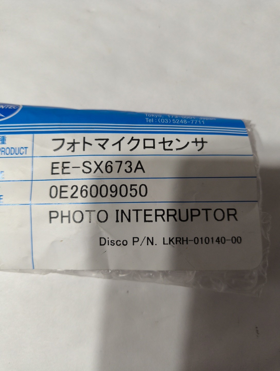 Disco Hi-Tec LKRH-010140-00 Photo Interrupter Sensor EE-SX673A New Lintec