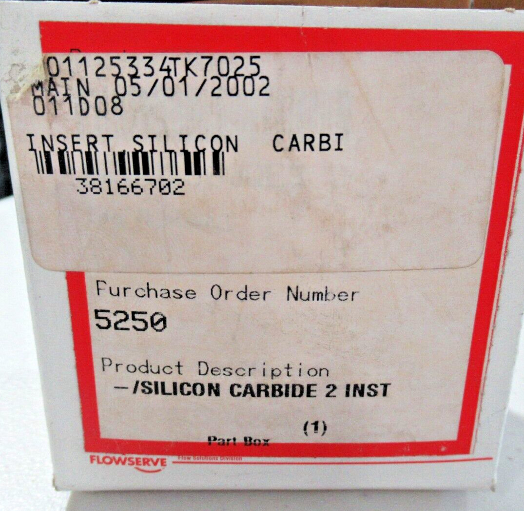FLOWSERVE A23J1500QE3 Silicone Carbide 2 Insert SEALED 17034 *BRAND NEW*