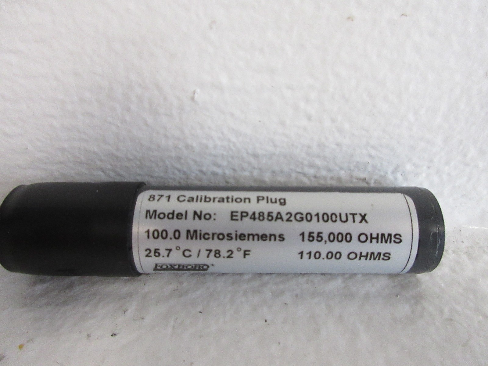 FOXBORO EP485A2G0100UTX NEW 871 CALIBRATION PLUG 100.0 MICROSIEMENS 155,000 OHMS