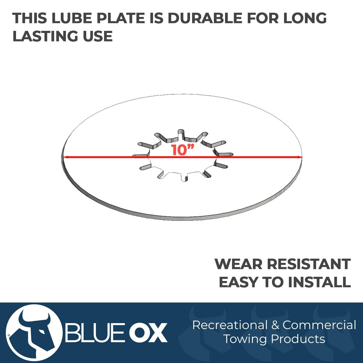 BXR9004 5th Wheel Lube Plate 10″