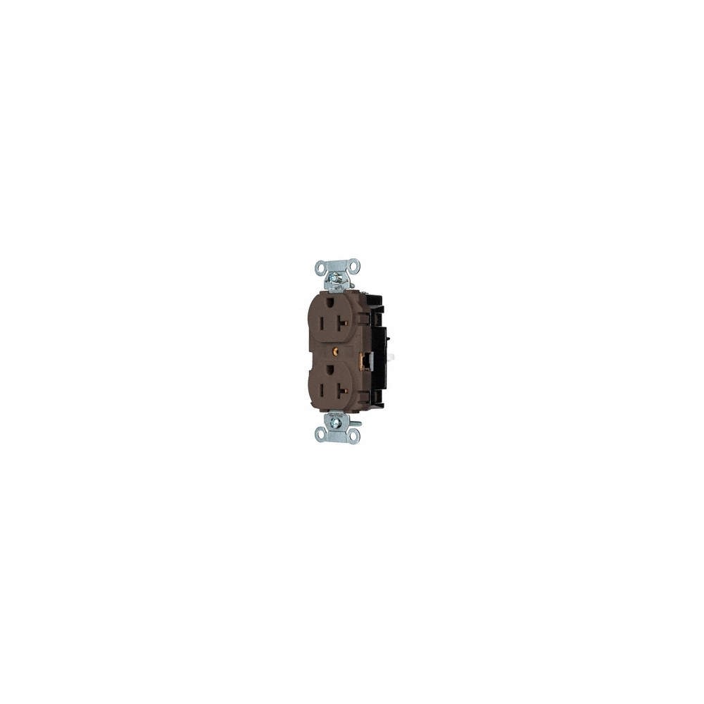 HUBBELL 812C12 PK 10 Receptacle,1 hp,125V AC,NEMA 5-20R 812C12