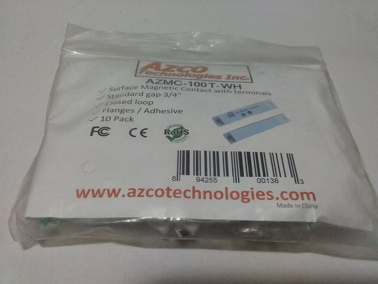 10Pcs Azco AZMC-100T-WH Surface Magnetic Contact w/ Terminals, Skbawa-b125-jb