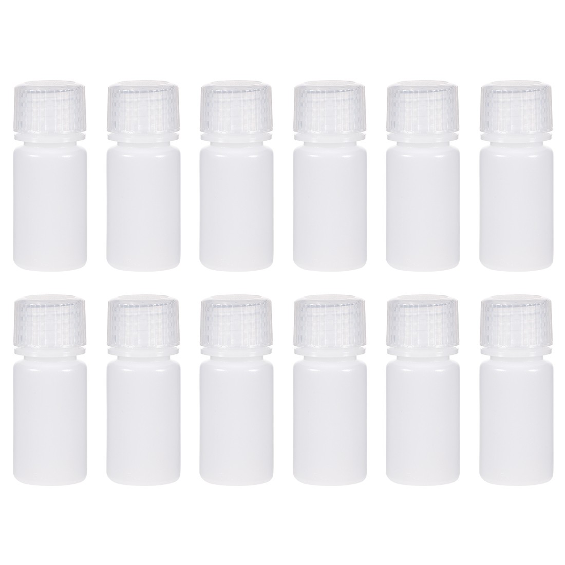 12Pcs Plastic Lab Chemical Reagent Bottle 15ml/0.5 oz Storage Bottles White