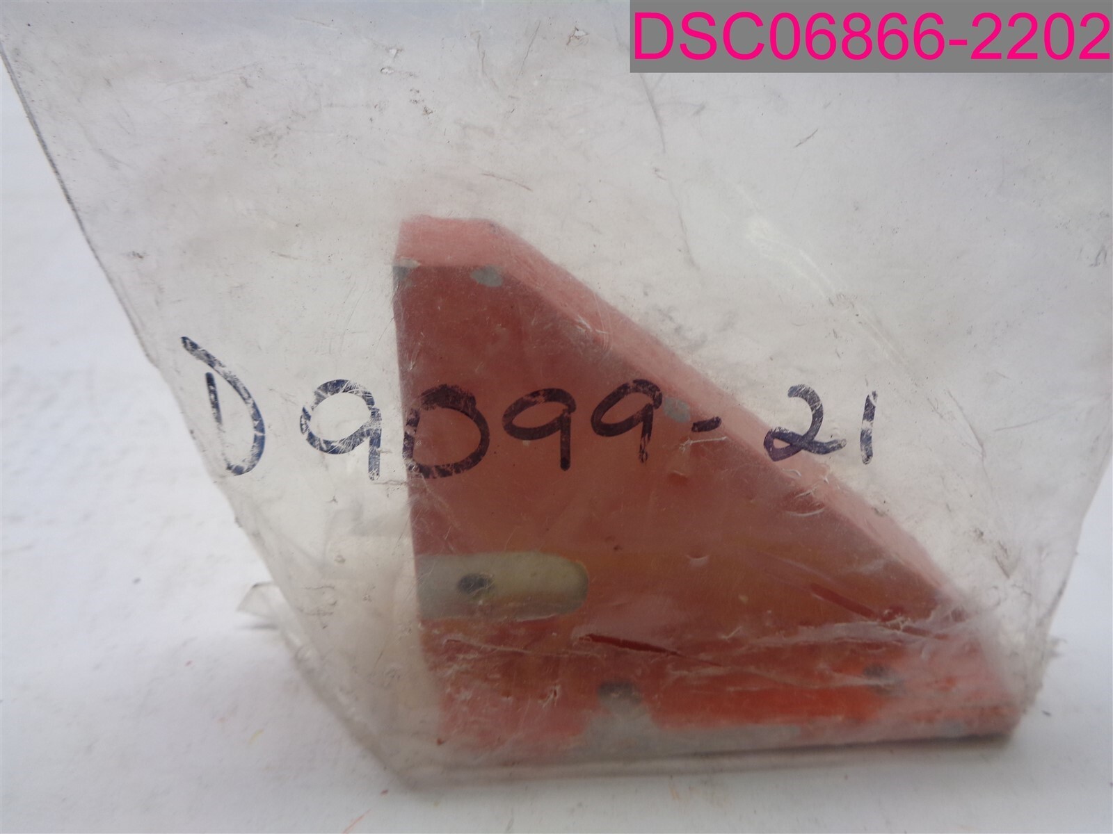 D9099-21 Red Metal Part. 3-5/8″x2″ Base. 3″ Tall.