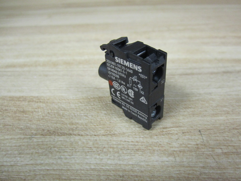 Siemens 3SU1401-1BC20-1AA0 Block 3SU14011BC201AA0