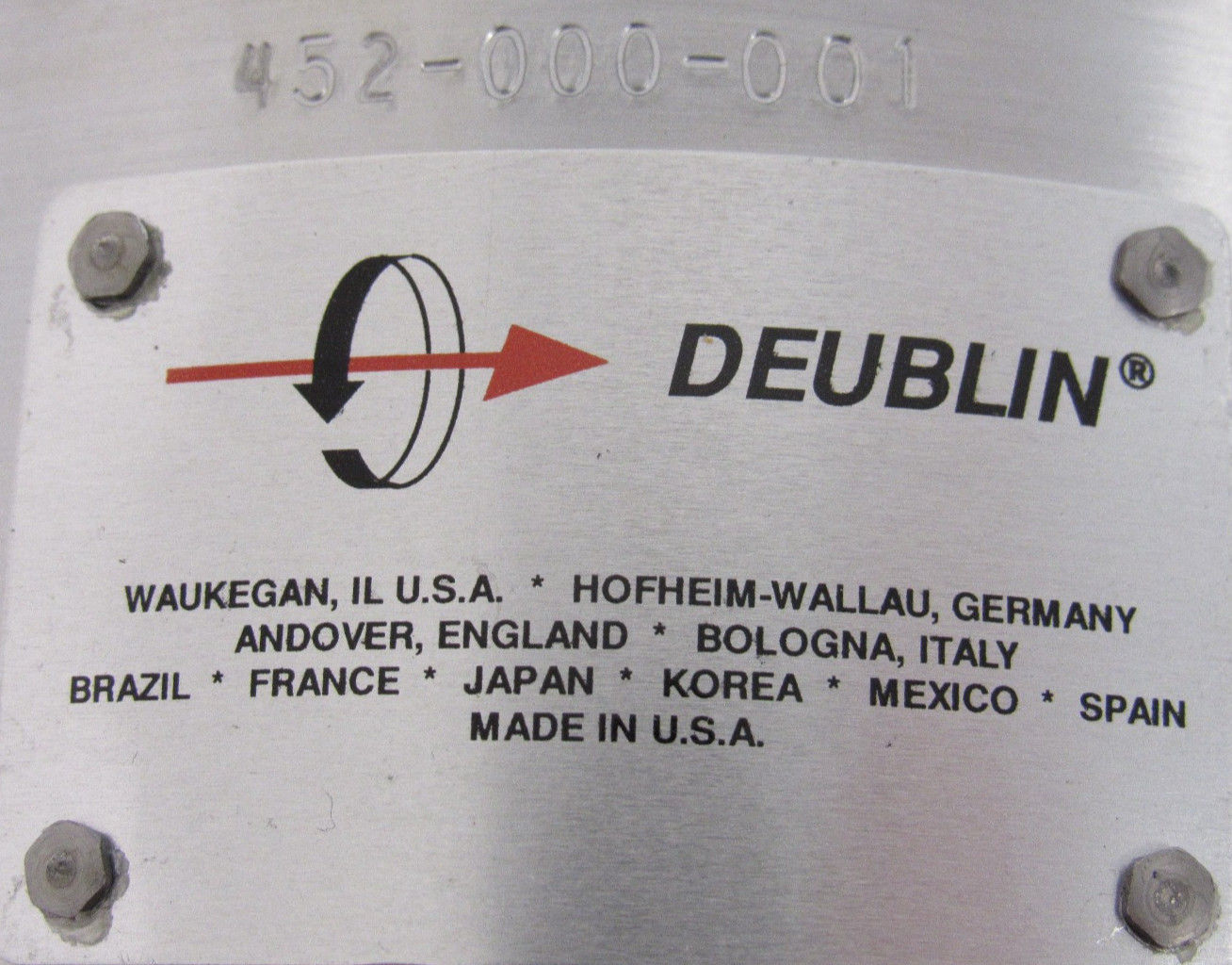 NEW DEUBLIN 452-000-001 UNION 1-1/2″ NPT RH 452000001