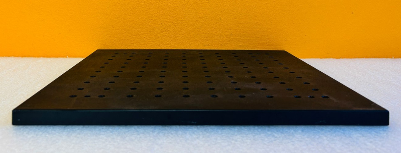 Optical Breadboard 12″ x 12″ x 1/2″, 1/4-20 Holes on 1″, Aluminum, For Optics.