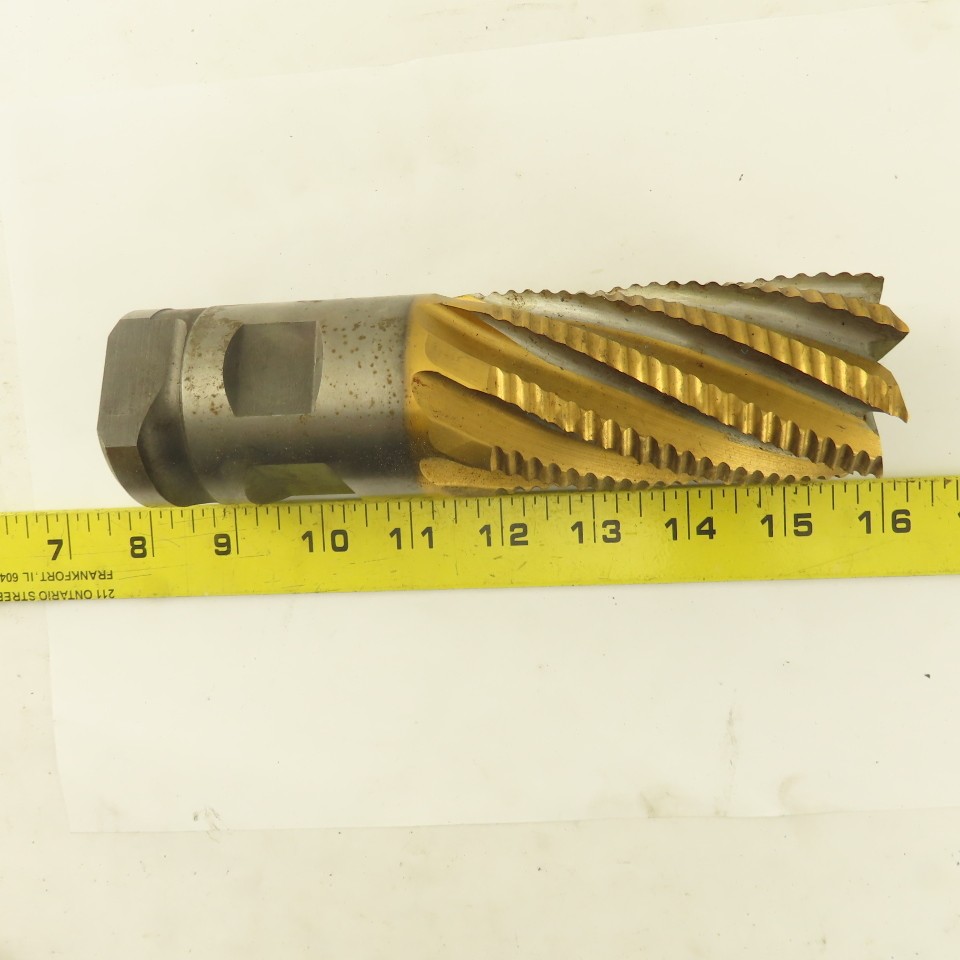 Niagara 2″ Dia. 8 Flute Twist TiN Coated Roughing End Mill Positiv-Lok Shank