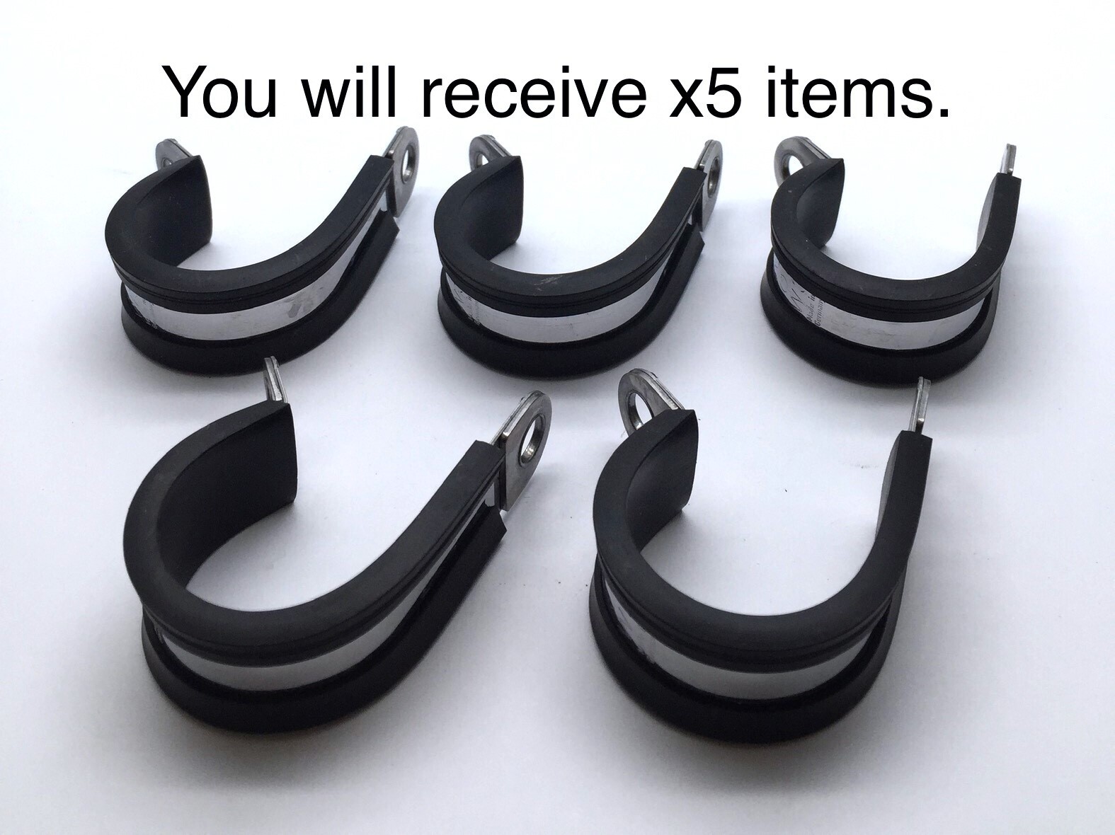 McLaren 1200RB097 P Clip 25mm M6 6.4 Mtg Hole Dia SS-AISI 430 EPDM x5