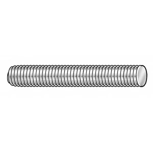 Zoro Select TRI20500LHX3-012P Fully Threaded Rod, 1/2″-13, 3 ft, Steel