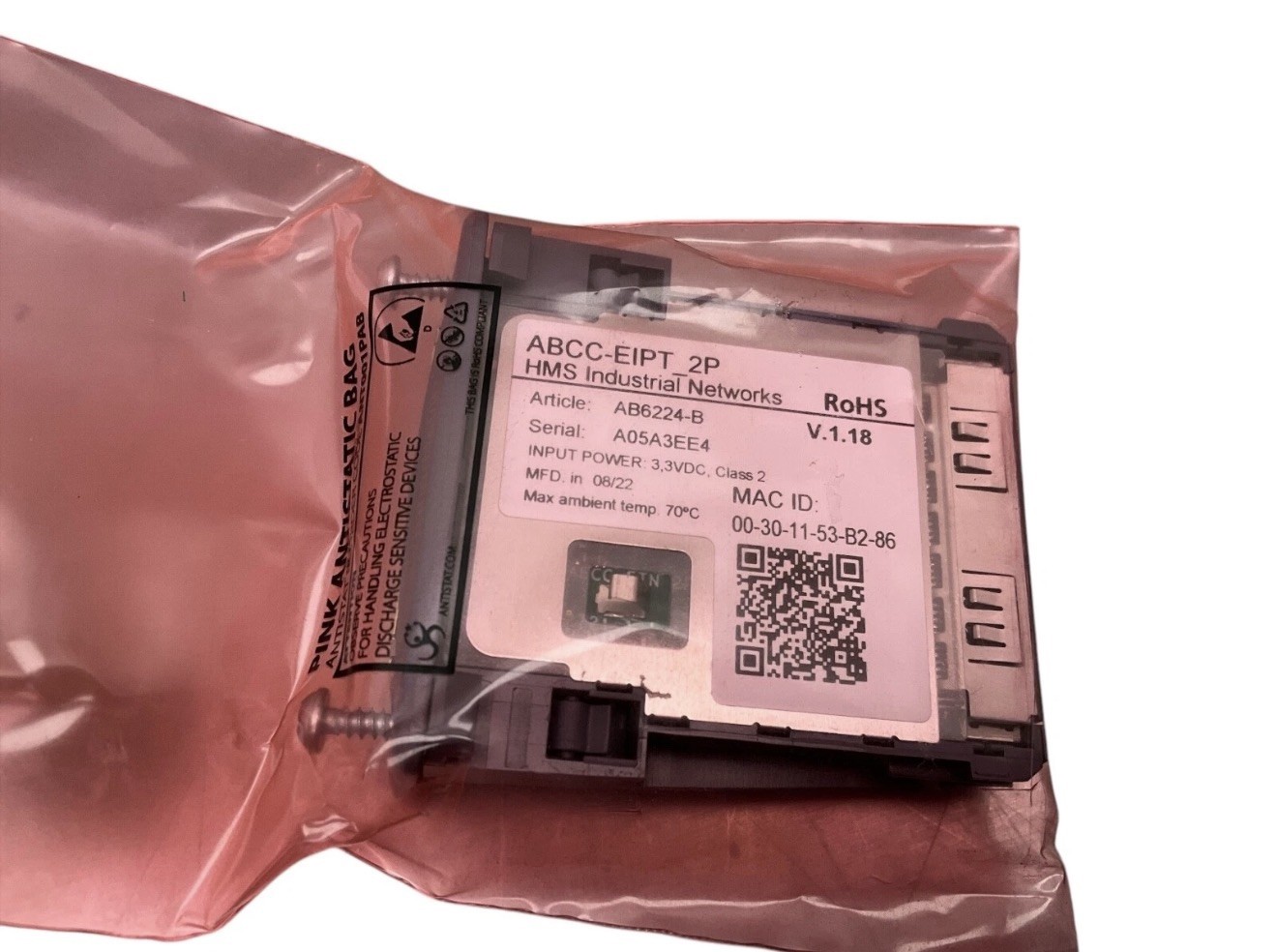 ATLAS COPCO 8436 0940 15 ANYBUS ABCC-EIPT HMS INSTRIAL NETWORKS