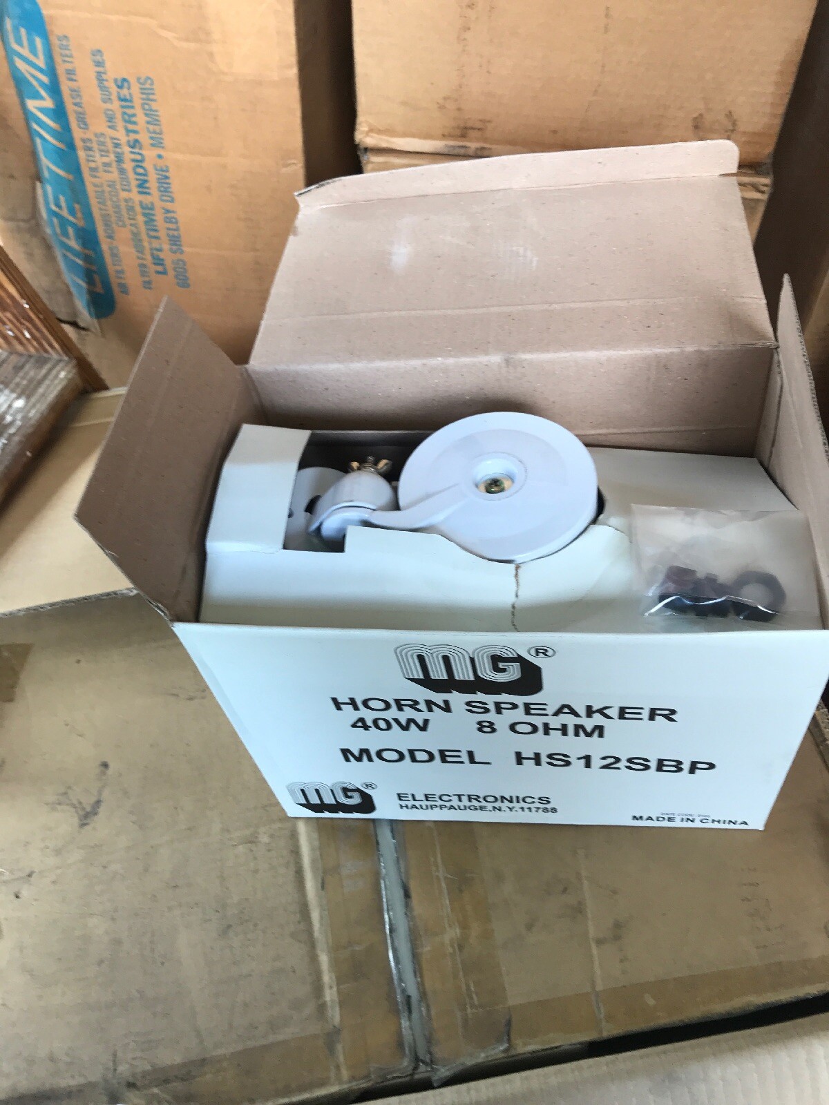 MG Electronics Horn Loud Speaker HS-12SBP 40w 8 Ohm White Sports church Quality