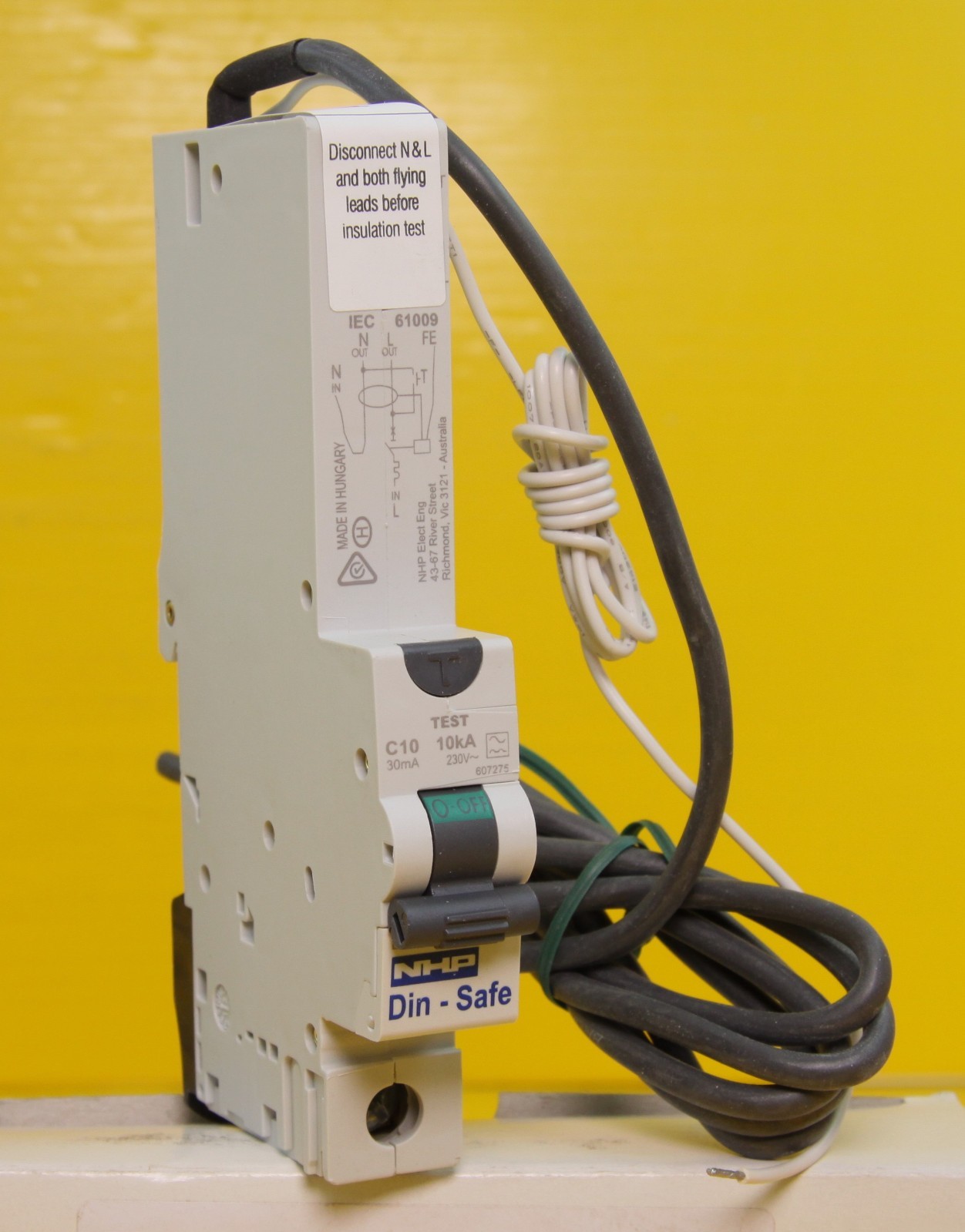 (2 Pack) NHP DSRCBH1030A RCBO MCB/RCD , 10A , 1P+N , 10kA , C , 240VAC , Type A