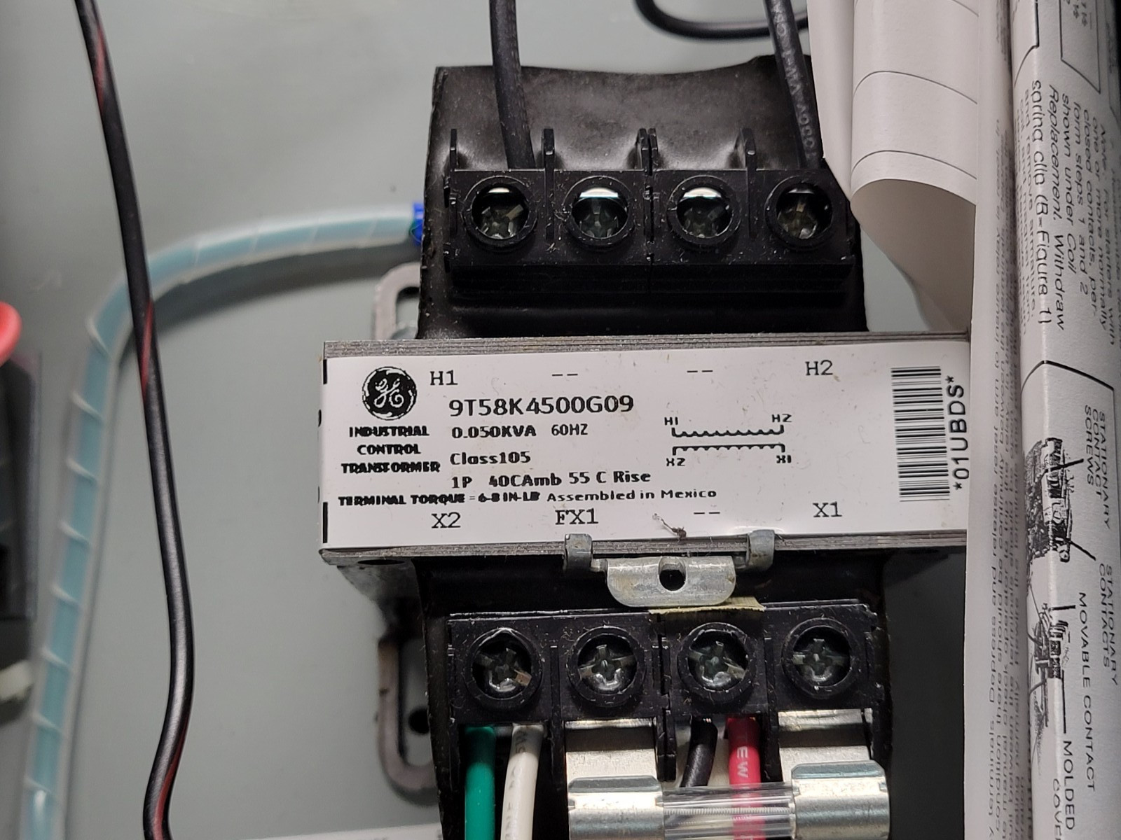 GE CR306B18200ADTDV Control Transformer.
