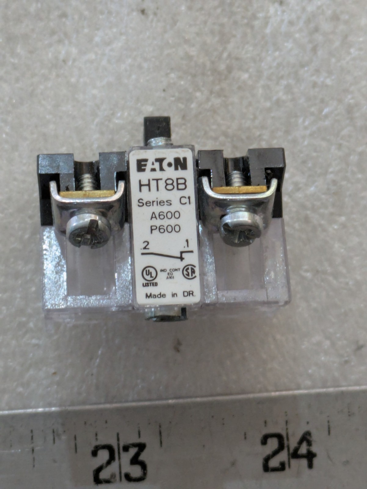 Eaton HT8B HT800 30.5mm 1NC Pushbutton Contact Block Industrial Control OEM