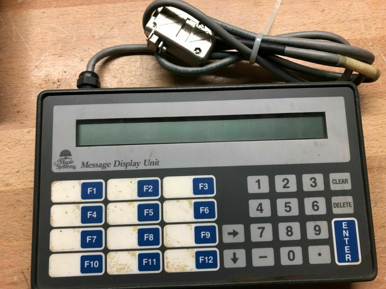 MAPLE SYSTEMS GEF460A-001 MESSAGE DISPLAY UNIT OPERATOR INTERFACE W/1X20 LCD