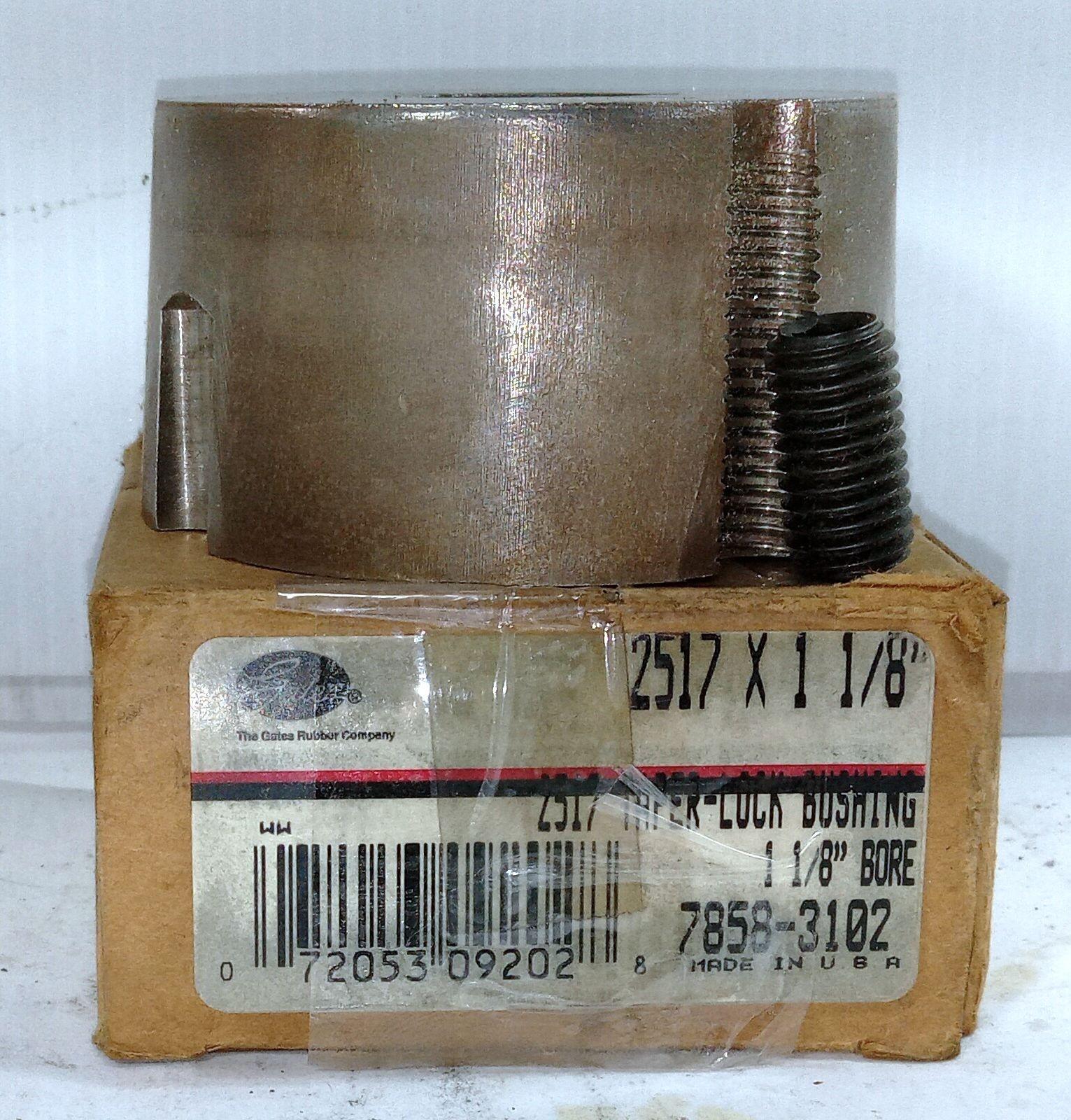 1 NEW GATES 7858-3102 2517×1 1/8″ 1 1/8 BORE TAPER LOCK BUSHING NIB *MAKE OFFER*