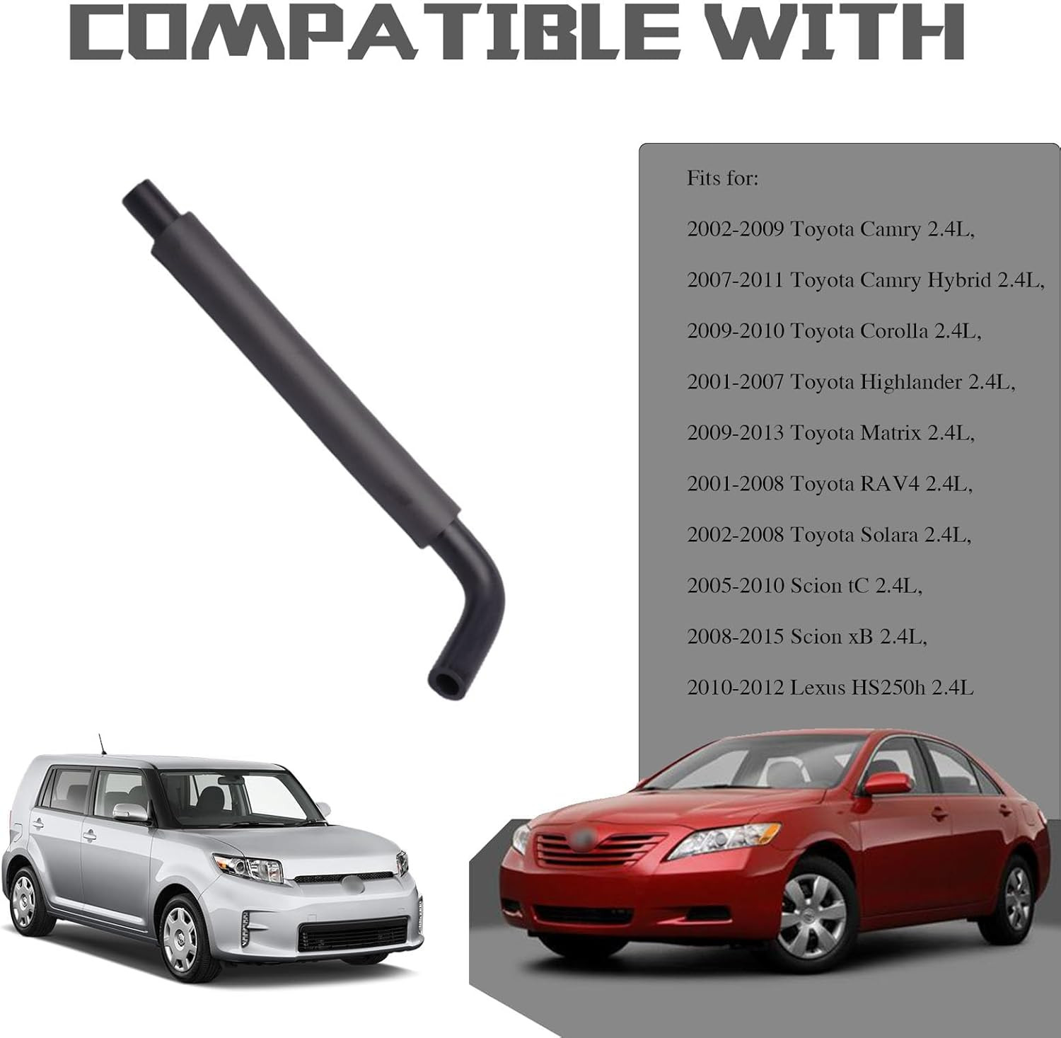 Engine PCV Valve Hose Kit Compatible with Camry Corolla Highlander Solara Matrix