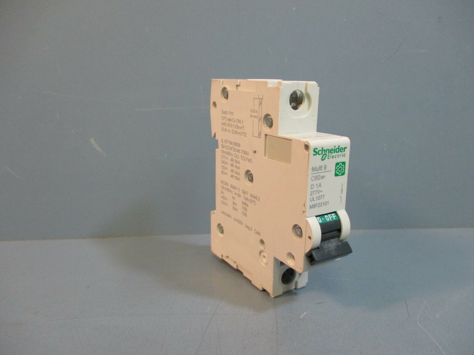 Schneider Electric M9F23101 Miniature Circuit Breaker Multi9 C60SP D 1A 277V~