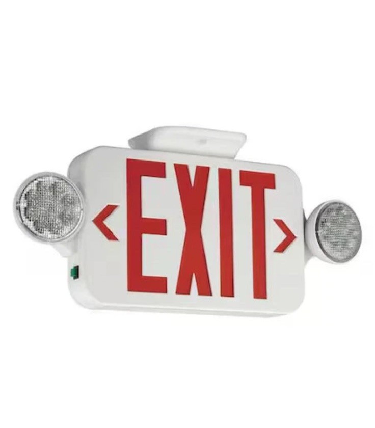 COMPASS CCRRC CC SERIES COMBINATION LED EXIT/EMERGENCY LIGHT 120/277V NEW