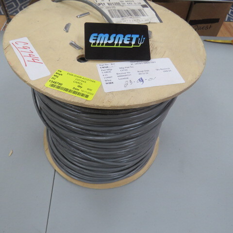 CAROL CO744A Qty of 900 per Lot 8C 24AWG SHLD GRY, PARTIAL SPOOL OF APPROX 900