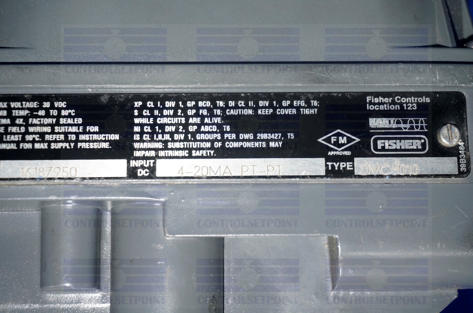 EMERSON FISHER DVC6010 POSITIONER FULLY TESTED. HART 4-20mA ID87950