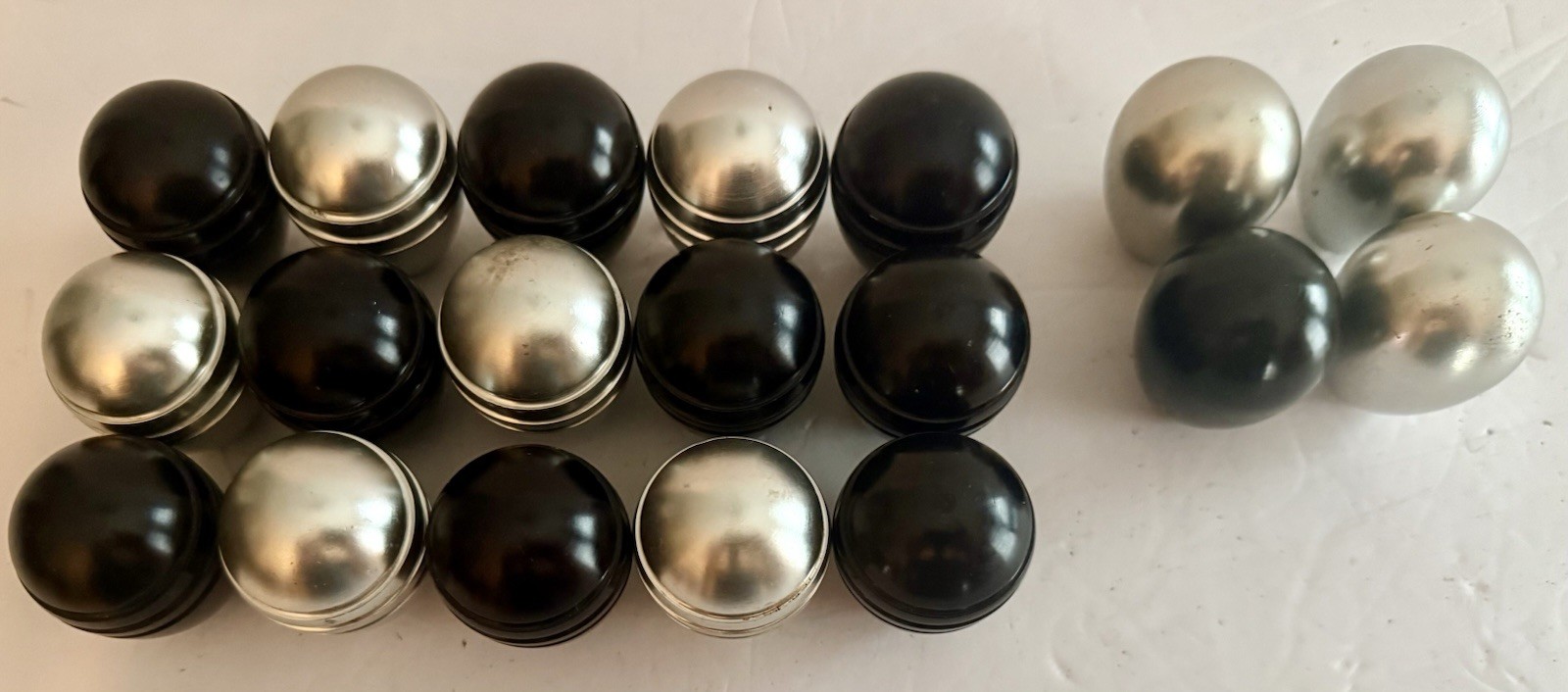 Vintage Lot 19 Machinery / Auto Knobs Machined Aluminum 3/8-24 Threaded 2.5 Oz.