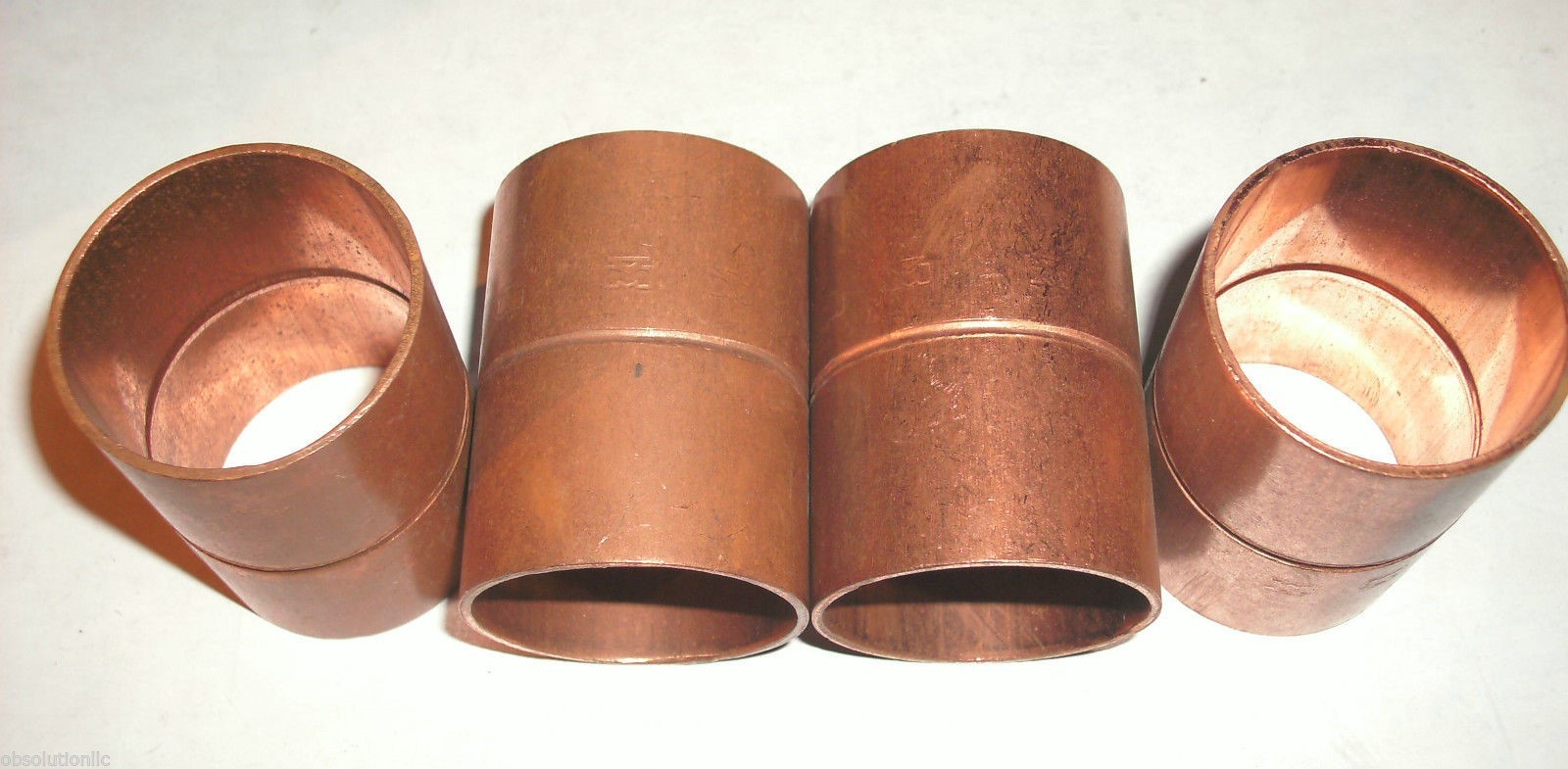 LOT OF 4 – COPPER 1″ COUPLING WITH STOP C X C PLUMBING FITTING