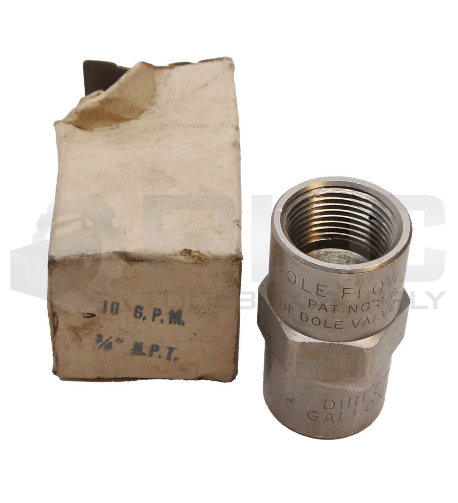 NEW DOLE 3/4″ NPT FLOW CONTROL VALVE 10 GPM