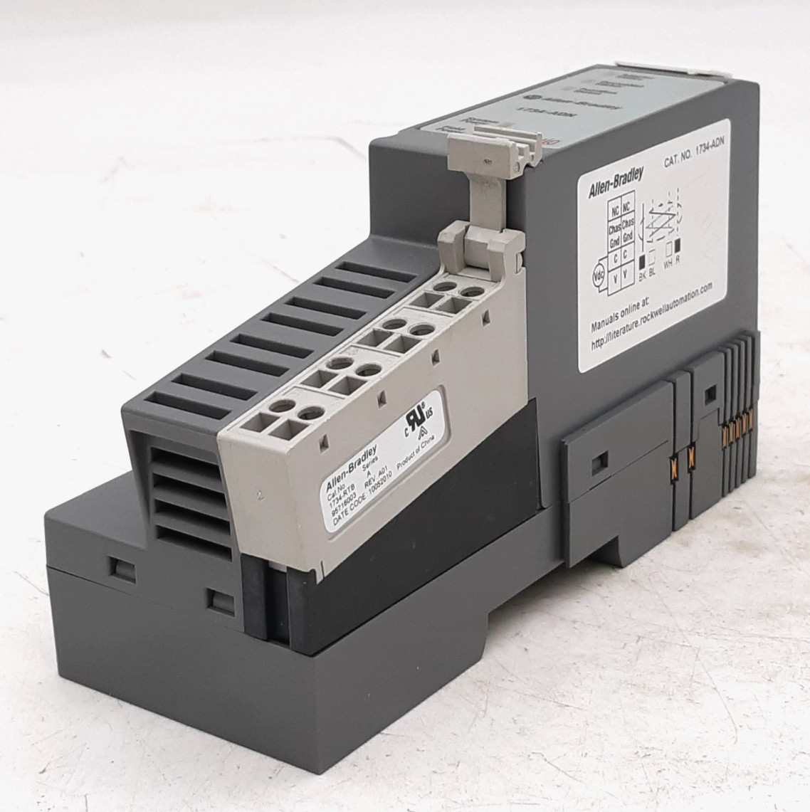 Allen-Bradley 1734-ADN Network Adaptor w/ 1734-RTB Terminal Block – Lot of 2