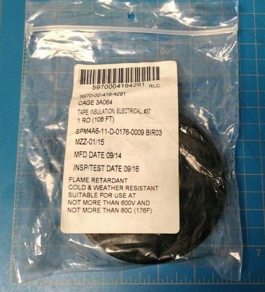 3M Black F/R Electrical Tape 3/4″ 108FT 5970-00-419-4291