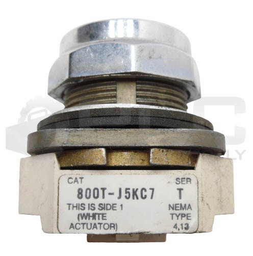 ALLEN BRADLEY 800T-J5KC7 SER T SWITCH NEMA TYPE 4, 13 *READ*