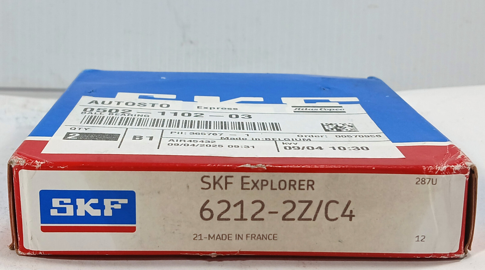 1 NEW SKF 6212-2Z/C4 RADIAL DEEP GROOVE BALL BEARING NIB ***MAKE OFFER***