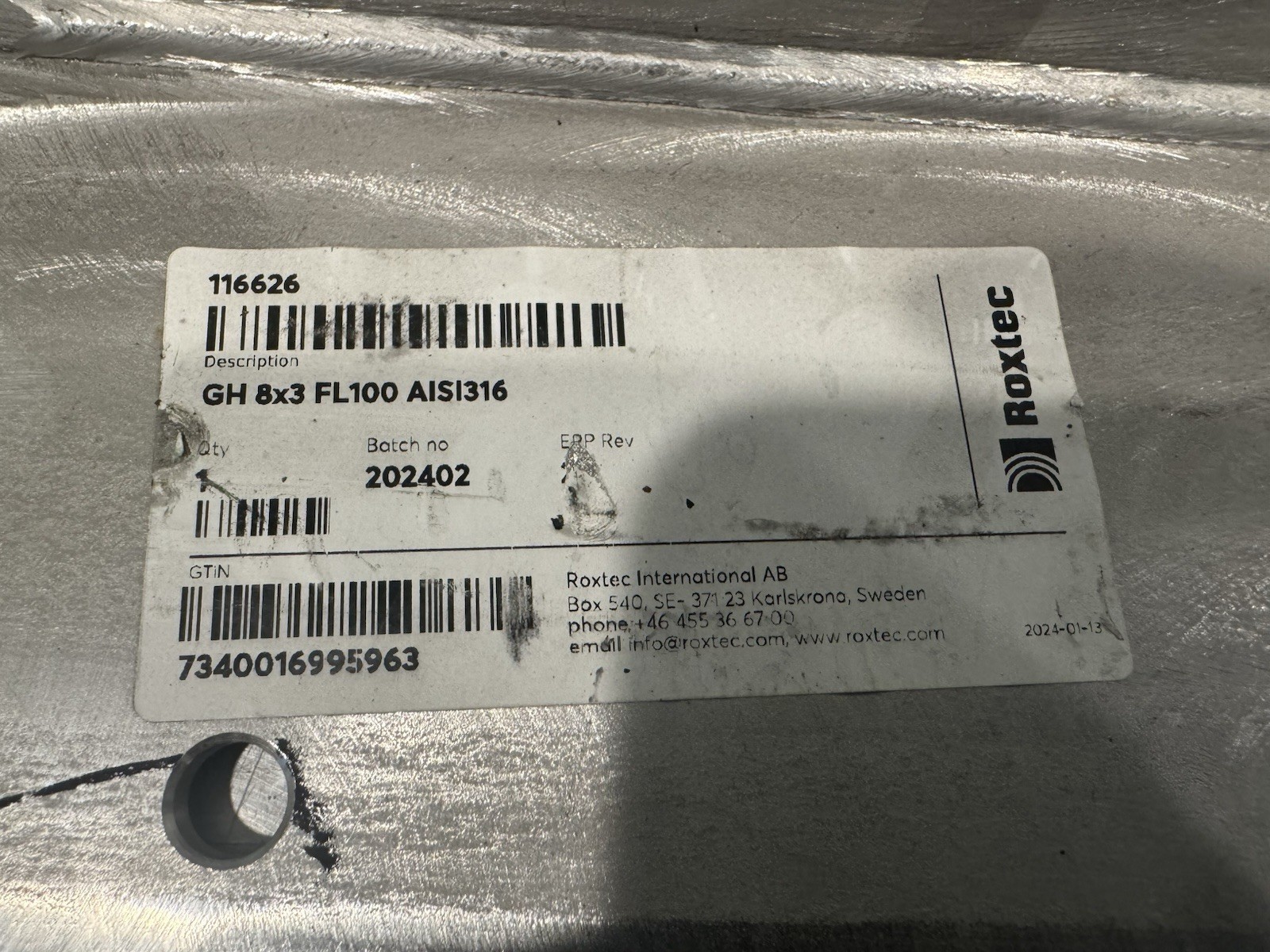Roxtec 116626 GH 8×3 FL100 AISI316 Frame Stainless Steel NEW! FREE SHIPPING!